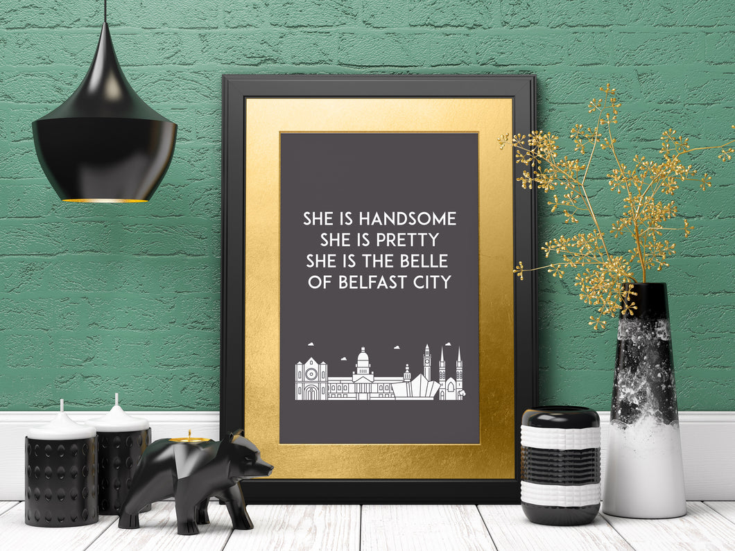 Belle of Belfast City print - A4