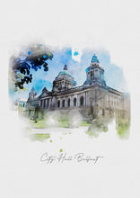 Load image into Gallery viewer, City Hall - Belfast - Digital Watercolour
