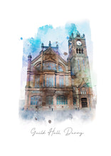 Load image into Gallery viewer, Guild Hall - Derry / Londonderry - Digital Watercolour
